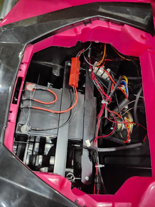 Photo 1 of ***************Missing parts for dump bed to function**************
24V Ride on Toy for Big Kid,Ride on Car 2 Seater w/Sun Shade,Dump Bed & Shovel,4.5MPH,4WD Electric Car for Kids,Battery Car w/Remote,Kids Ride on Truck,3 Speeds,LED Lights,Bluetooth, Pink