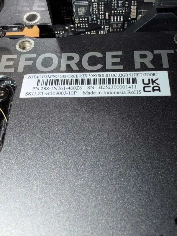 Photo 1 of ***PARTS ONLY***ZOTAC MEK Computer Gaming PC Enhanced with NVIDIA GeForce RTX 5090, AMD Ryzen 7 9700X 5.5GHz, 32GB DDR5 RGB, 2TB NVME M.2 SSD, 1300W 80+ Gold Power Supply
