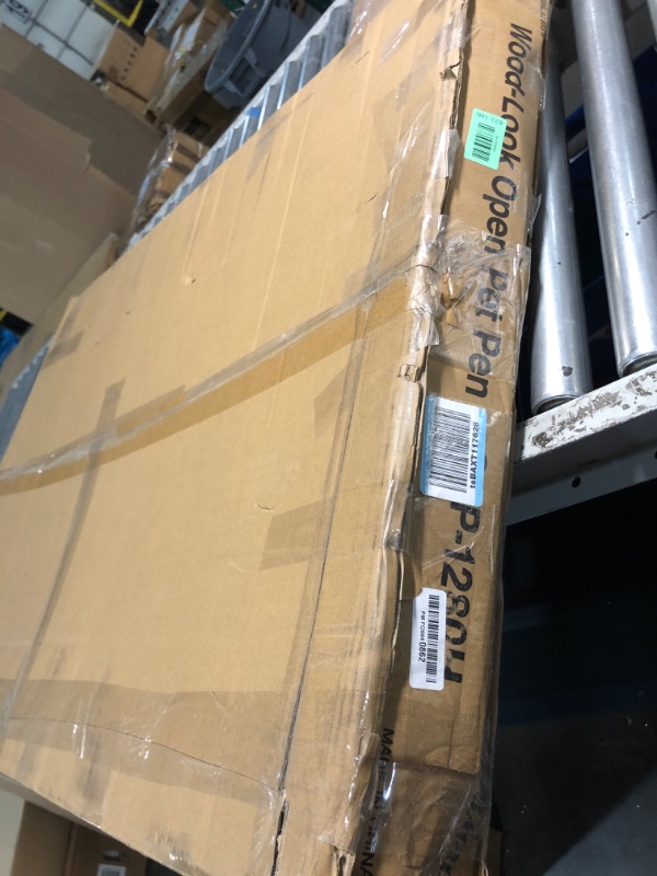 Photo 1 of ***STOCK PHOTO FOR REFERENCE ONLY*** IRIS USA Large Tall Dog Crate, Dog Kennel Indoor with Sliding Door & Bottom Tray, Dog Cage, Wire Pet Pen, Stylish Wood-Like Trim, Light Brown