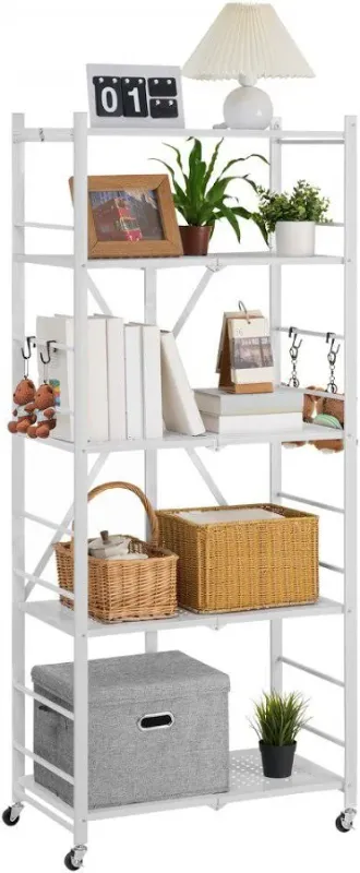 Photo 1 of ***STOCK PHOTO FOR REFERENCE ONLY*** Latitude Run 5-Tier Folding Storage Shelf with Wheels
