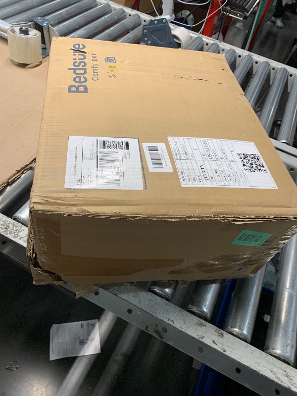 Photo 1 of ***FACTORY SEALED***Bedsure Foldable Human Dog Bed - 2 in 1 Flexible Giant Human Dog Bed for Adult People with Supportive Bolster Egg Foam, Waterproof Liner, Calming Fluffy Faux Fur Orthopedic Big Bean Bed, Camel