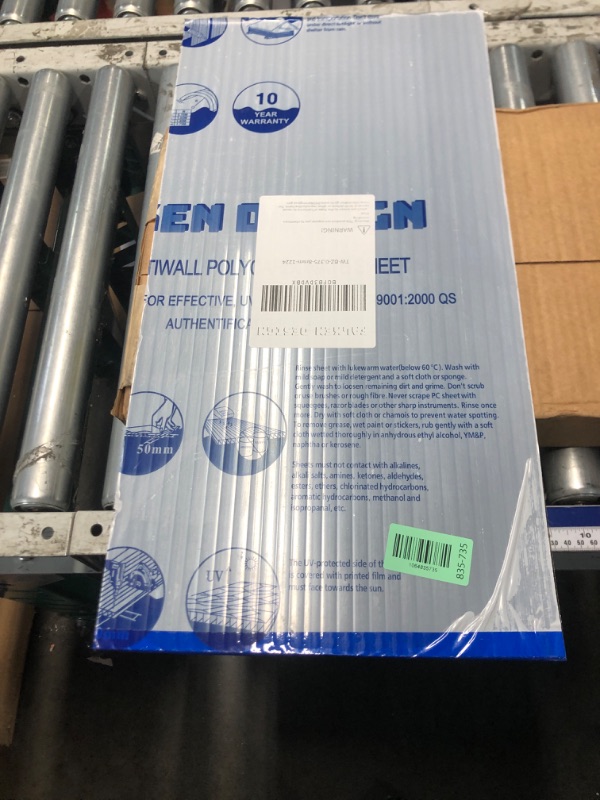 Photo 1 of ***FACTORY SEALED*** Falken Design Bronze Twin Wall Polycarbonate Panel - 12" x 24" x 3/8" (8mm) - UV Resistant Lightweight, Shatterproof Roof Sheet for DIY, Greenhouses, Sheds & Outdoor Use