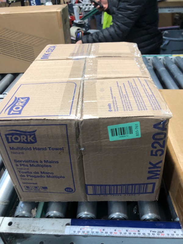 Photo 1 of ***FACTORY SEALED*** Tork Multifold Hand Towel, Natural, 100% recycled, FSC certified, Compatible with H2 Dispensers, 16 packs x 250 sheets (MK520A)