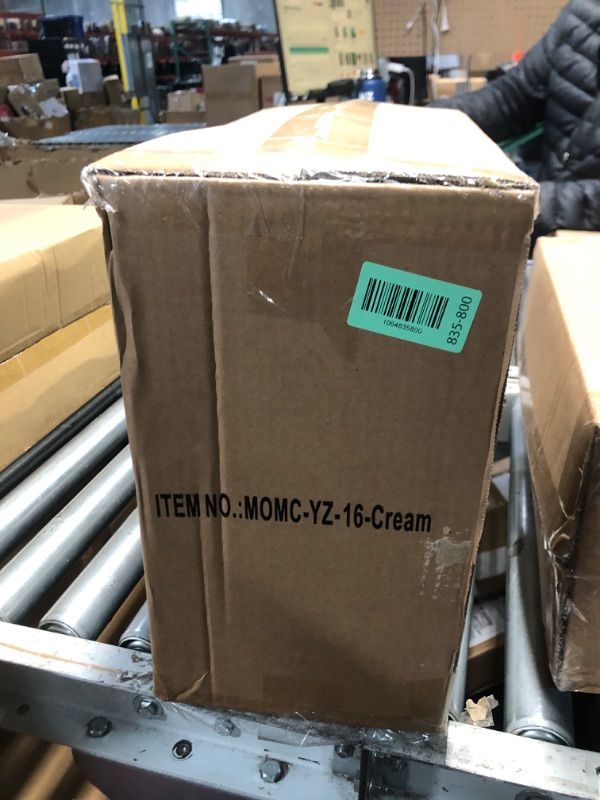 Photo 1 of ***FACTORY SEALED*** MOMCAYWEX 2-in-1 Kids Round Bean Bag Chair, Fluffy Beanbag with High-Density Foam Fillings for Toddlers, Reading Cushion Chair Corner, 16"x 35", Cream