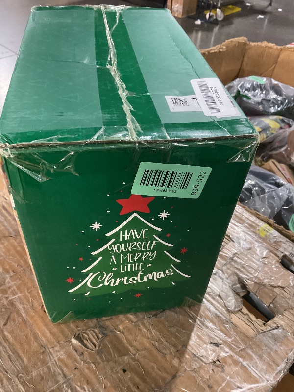 Photo 1 of (2025 Upgrade) Rotating Christmas Tree Stand with Remote Control, Stable 360 Revolving Tree Base Stand, Up to 7.5ft 90lb. Adjustable Christmas Tree Holder for Xmas Tree, Artificial Tree (Green)