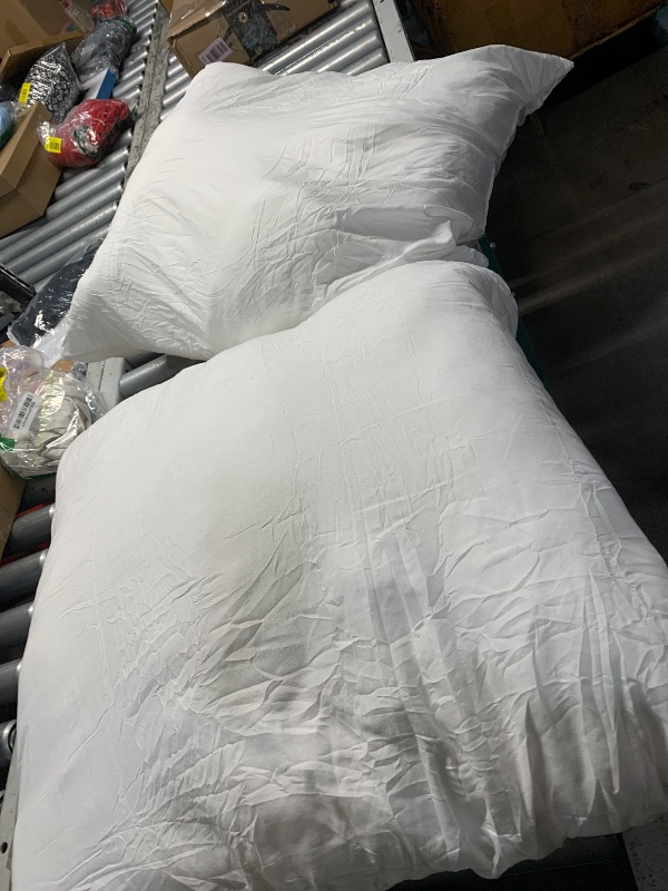 Photo 1 of ***(MISSING COVERS)***Foindtower Pack of 2, Decorative Linen Soild Throw Pillow Covers Soft Accent Cushion Case Boho Farmhouse Pillowcase for Chair Couch Sofa Bedroom Living Room Home Decor 26 x 26 Inch Light Rustic Gray