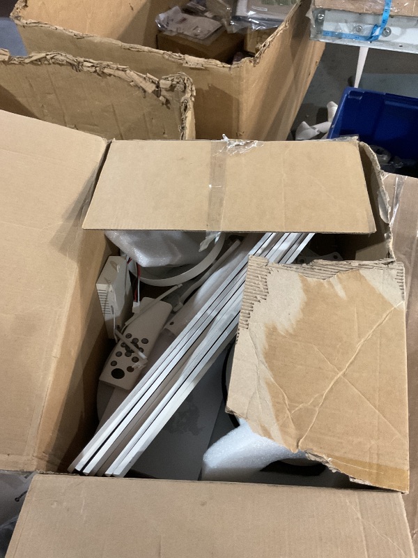 Photo 1 of ***MISSING PARTS***
***PARTIAL SET - PRICE ADJUSTED***
LSPMKE Ceiling Fans with Lights, 52 Inch Ceiling Fan with Light and Remote Control, Reversible DC Motor, 3CCT, Dimmable, Timer, Noiseless, White Ceiling Fan for Bedroom Living Room, Indoor/Outdoor Use