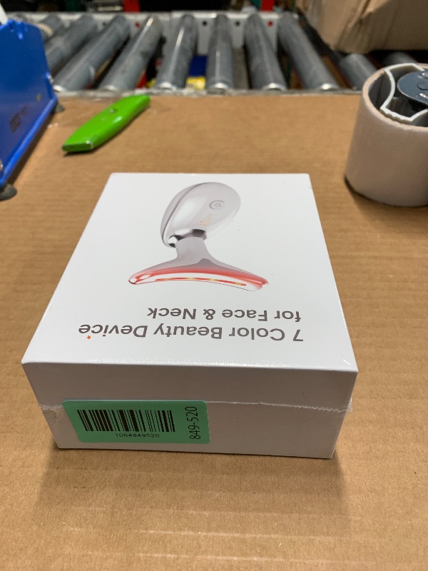 Photo 1 of ***FACTORY SEALED***ELISHINE 7 Color Face and Neck Massager Light Therapy, Red Light Based Facial Massager for Skin Care, Smoothing, Firming (White)