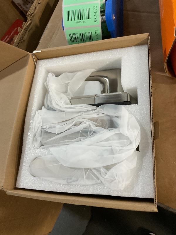 Photo 1 of ***PARTS ONLY***Veise VE019 Fingerprint Smart Lever Lock - APP Control, Keypad Door Lock with Handle, Keyless Entry for Front Door and Bedroom, Electronic Digital Knob, Remote Grant, IP55 Weatherproof, Satin Nickel