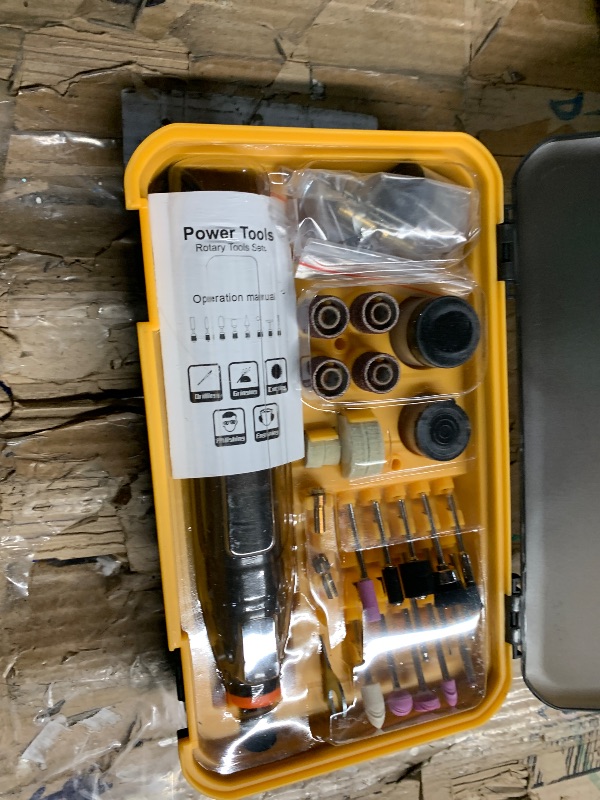 Photo 1 of ***(PARTS ONLY/ NON FUNCTIONAL)***
Mini Cordless Rotary Tool, 4V 5-Speed Power Rotary Tools with 147 Accessories, Multi-Purpose Rotary Tool Kit for Polishing, Drilling, Cutting, Sanding, Engraving and DIY Creations
