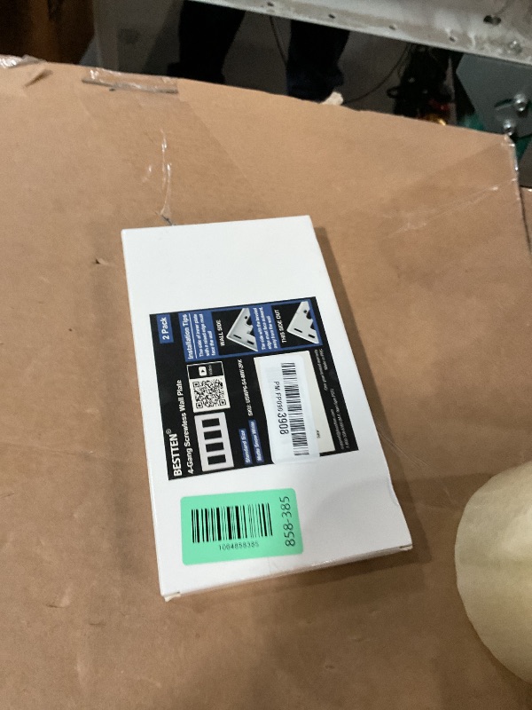 Photo 1 of (2 Pack) BESTTEN USWP6 Matte Snow White 4-Gang Screwless Wall Plate, Decorator Outlet Cover, for Light Switch, Dimmer, USB, GFCI, Receptacle, H4.69” x W8.35”