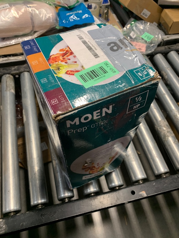 Photo 1 of ***(PARTS ONLY/MAJOR DAMAGE/ NON FUNCTIONAL)***Moen Prep Series Disposer 1/2 Horsepower Continuous Feed Garbage Disposal featuring Fast Track Technology, Power Cord Included, GT50C