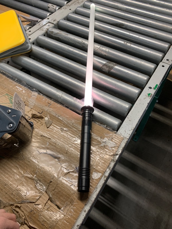 Photo 1 of ***(MISSING BOTTOM CAP)***Tigoola Lightsaber with Metal Hilt, Rechargeable Light Saber, Durable PC Blade Tube, 12 Colors, FX Sounds, Flash on Clash, Smooth Swing, USB Cable Included, Kids Teens Adults Gift, Birthday Party Toy