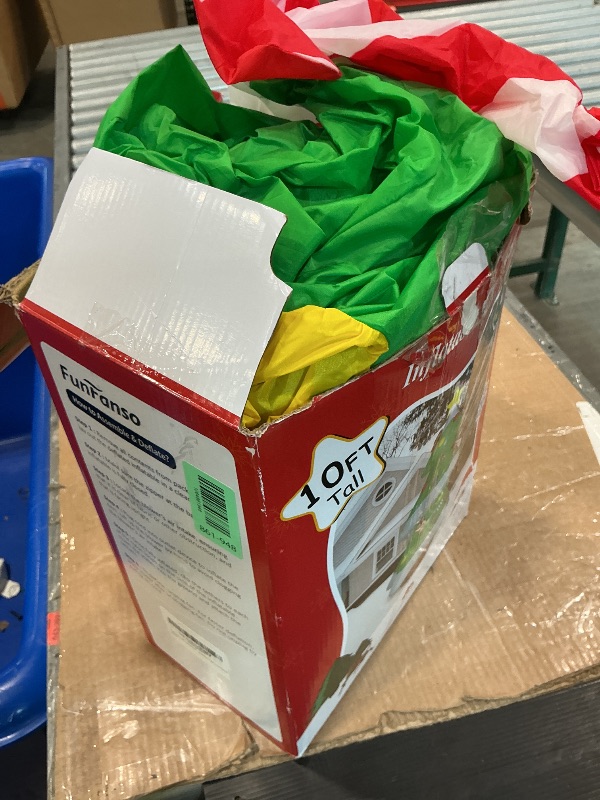 Photo 1 of **NO BLOWER**FunFanso 10 FT Christmas Tree Inflatables Outdoor Decorations with LED Lights, Giant Blow Up Christmas Tree Yard Decor with Star Treetop & Colorful Candy for Xmas Holiday Party Garden Patio Lawn Decor