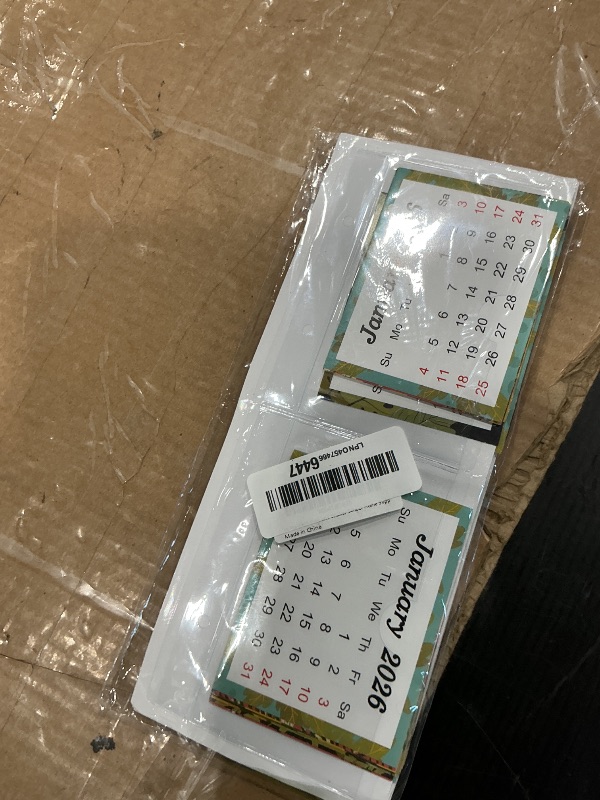 Photo 1 of 10 Pcs 2026 Peel and Stick Calendar Stickers Hanging Mini Calendar Card Pocket Holders 2-in-1 Car Monthly Wall Desk Pasted Calendar for Auto Car Fridge Laptop Office Teacher School Home Supplies