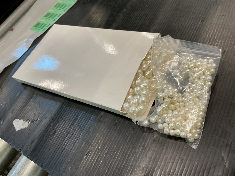 Photo 1 of ***MISSING PIECES*** Pearl Beads, Anezus 800pcs Ivory Pearl Craft Beads Loose Pearls for Jewelry Making, Crafts, Decoration and Vase Filler (Assorted Sizes)