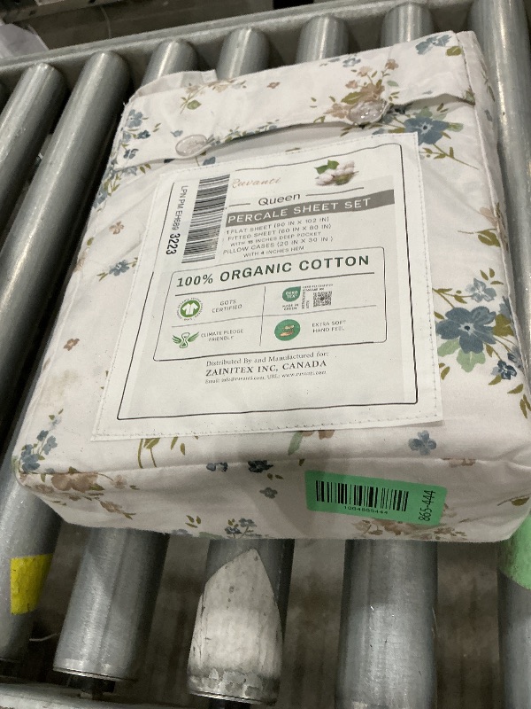 Photo 1 of ***MISSING PIECES*** RUVANTI 100% Organic Cotton Sheets Queen Size, Percale Weave, GOTS Certified, 4-Piece Set, Deep Pocket 15", Crisp & Breathable, Soft Durable Bedding, Sábanas Algodón Orgánico – Halcyon