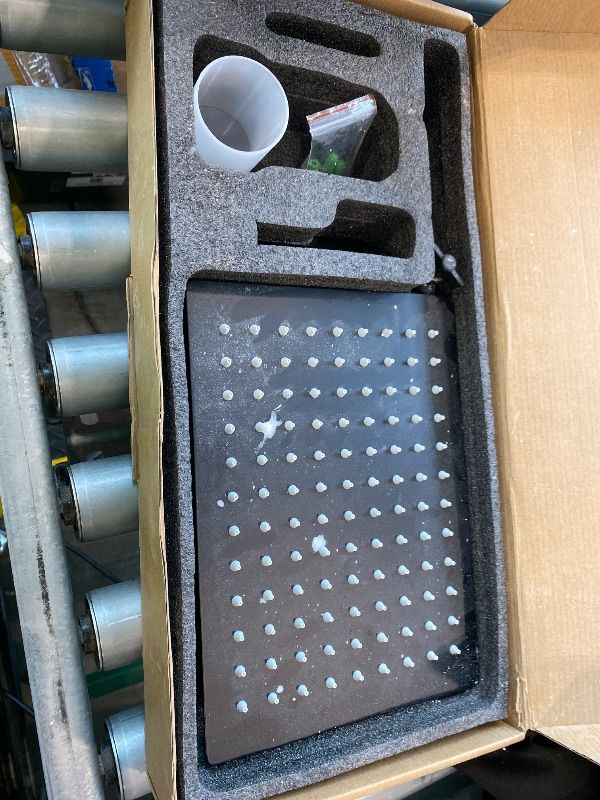 Photo 1 of **USED**
KENES Matte Black Shower Faucet with 10-Inch Shower Head and Handle Set, Square Shower Faucet Set Bathroom Rainfall Shower System Wall Mount, KE-6024B-2 (Shower Valve Included)