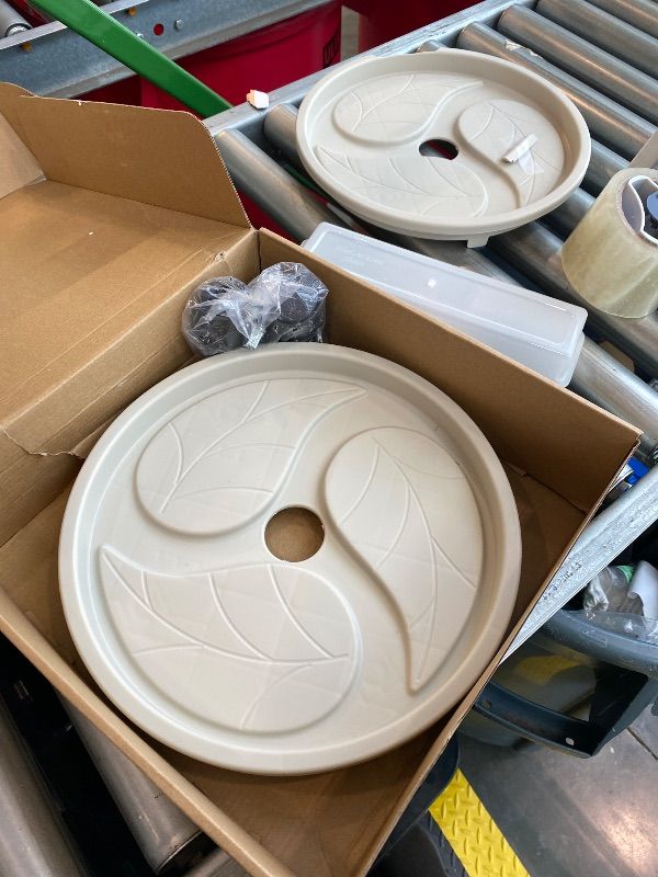 Photo 1 of 10 Inch Plant Caddy with Wheels & Water Container, 10.4" Round Plant Tray with Water Drawer, Rolling Planter Stand, for Indoor Outdoor, Bearing 110 Lbs, 2 Pack