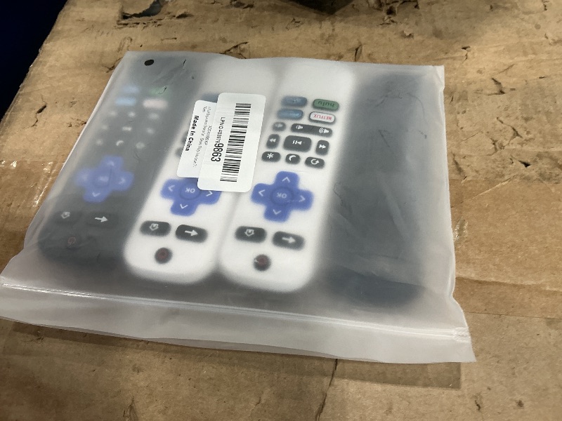 Photo 1 of (Pack of 4) Replacement Remote Control Only for Roku TV, Compatible with All TCL/Hisense/Onn/Sharp/Philips / (Not for Roku Stick, Box or Speaker)(Obsidian Black&Glacier White)