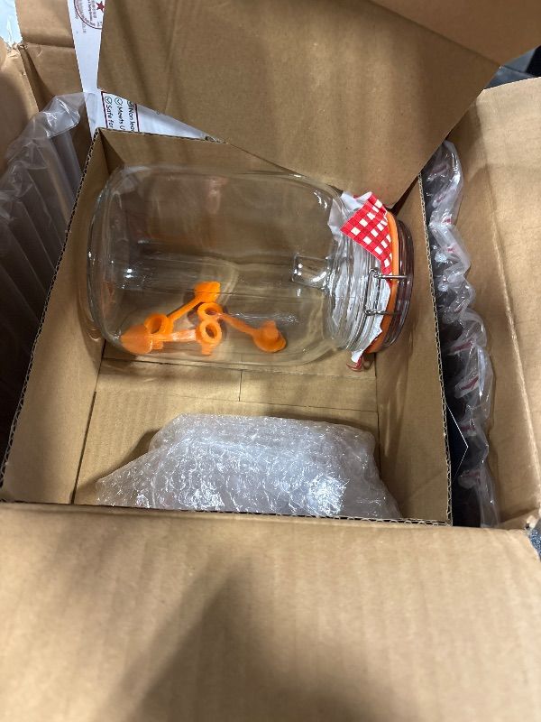 Photo 1 of *MISSING ONE*
JILLMO Fermentation Jar, 1.5 Liter Glass Fermenting Jar with Fermenting Weights and Airlocks, Pack of 2