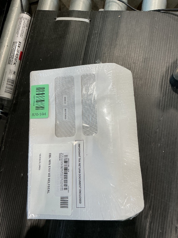 Photo 1 of 100 W2 Envelopes, Self Seal for W2 2-Up Forms, Double Window Security Envelope Designed for Printed W2 Laser Forms from QuickBooks Desktop and Other Tax Software, 5 5/8’’ x 9’’, 100 Pack