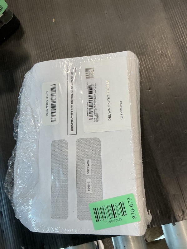 Photo 1 of 100 W2 Envelopes, Self Seal for W2 2-Up Forms, Double Window Security Envelope Designed for Printed W2 Laser Forms from QuickBooks Desktop and Other Tax Software, 5 5/8’’ x 9’’, 100 Pack