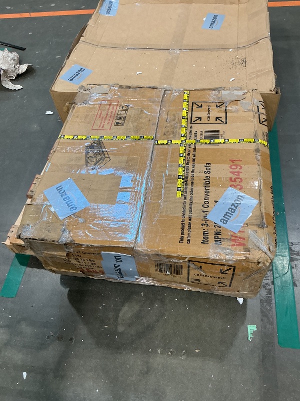 Photo 1 of ***PARTIAL SET*** 3 in 1 Multi-Functional Convertible Sleeper Sofa Bed, Queen Size Sleeper Loveseat with Pull Out Couch, Velvet Upholstered Futon Couch with Soft Armrest & Detachable Cloud Cushions for Living Room