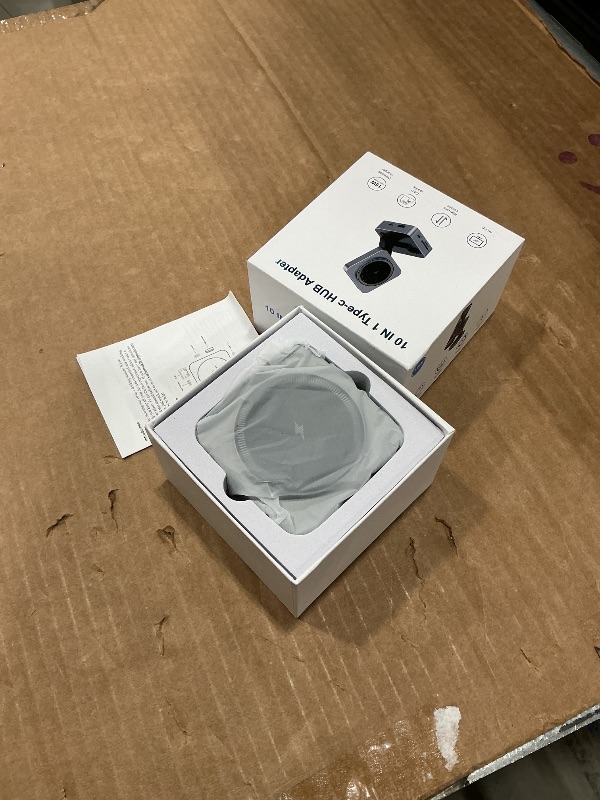 Photo 1 of 10-in-1 Portable USB-C Hub with Wireless Charger, 4K HDMI, Made with Aluminum Alloy Casing for Durability, Compatible with Mac, Windows, Compact and Lightweight USB C Docking Station for Travel