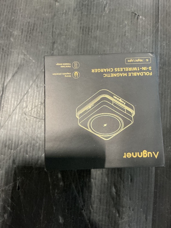 Photo 1 of ?2026 Upgraded?Wireless Charger 3 in 1, Foldable Wireless Charging Station with Light for Apple MagSafe Charger, Travel Magnetic Charger for iPhone 17/16/15/14/13/12 Apple Watch AirPods (20W Adapter)