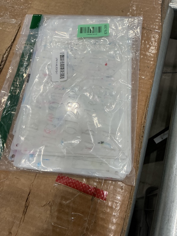 Photo 1 of 1/3, 1/2, 3/4, 1, 2 Inch Letter Stencils for Painting, 28 Pack Reusable Plastic Alphabet and Number Stencils for Crafts Art Projects