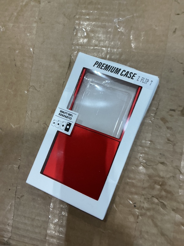 Photo 1 of ***MAJOR DAMAGE*** Cresee Case for Samsung Galaxy Z Flip 7 (2025) with Built-in Cover Screen Protector, Thin Hard Matte Polycarbonate Phone Case for Galaxy Z Flip7 - Red