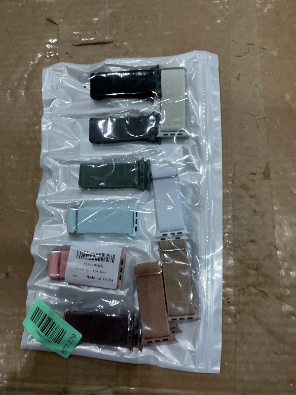 Photo 1 of 10 Pack Stretchy Bands Compatible with Apple Watch Band 40mm 38mm 41mm 42mm 44mm 45mm 46mm 49mm Women Men, Water-Resistant Solo Loop Elastic Sport Straps for iWatch Series 11 10 9 8 7 6 5 4 3 SE Ultra