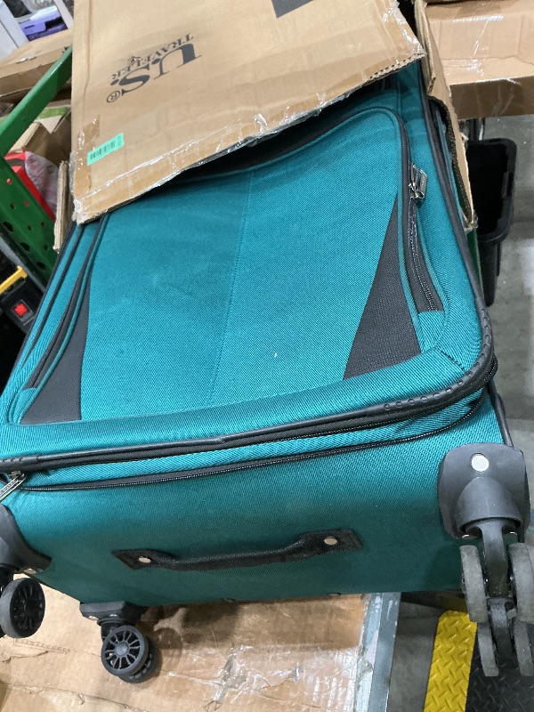 Photo 1 of ***FINAL SALE, VIEW NOTES*** U.S. Traveler Aviron Bay Expandable Softside Luggage with Spinner Wheels, Teal, 30-Inch, US08125E31