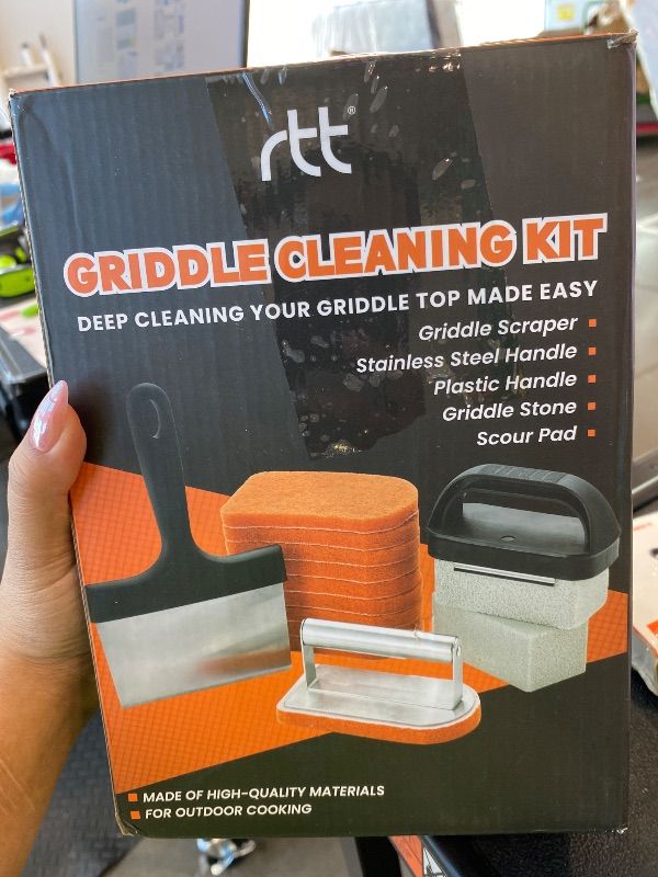 Photo 1 of *MISSING PARTS*
Griddle Cleaning Kit for Blackstone 15 Pieces - Heavy Duty Grill Cleaner Kit with Grill Stone, Griddle Scraper, & Griddle Brush with Stainless Steel Handle Easy to Use Flat Top Cleaning Kit