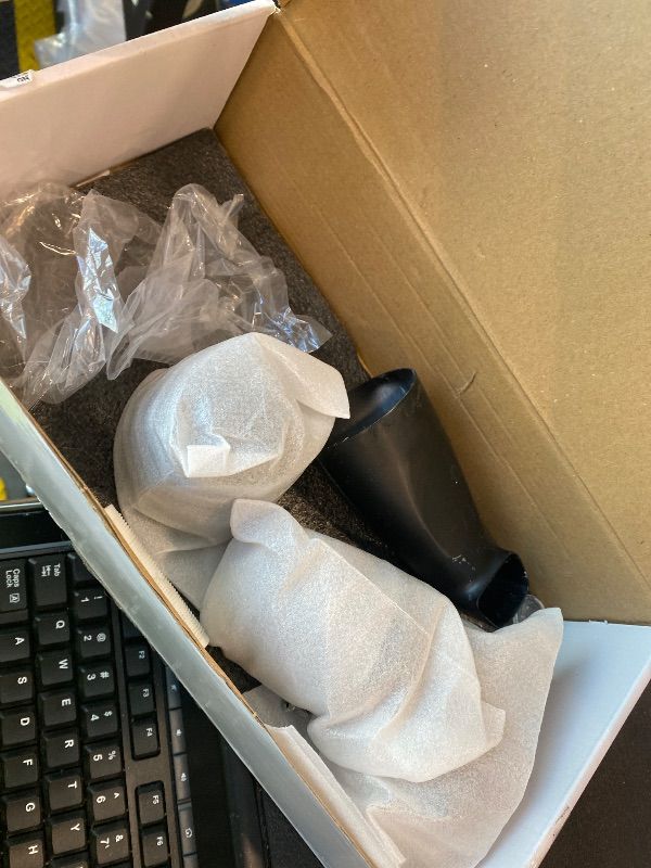 Photo 1 of *MISSING PARTS - See Clerk Notes*
GBBNE Waterfall Bathroom Faucet 1 Hole, Single Hole Bathroom Faucet, Single Handle Vanity Sink Faucet with Deck Plate, Pop-up Drain & Supply Lines, Matte Black