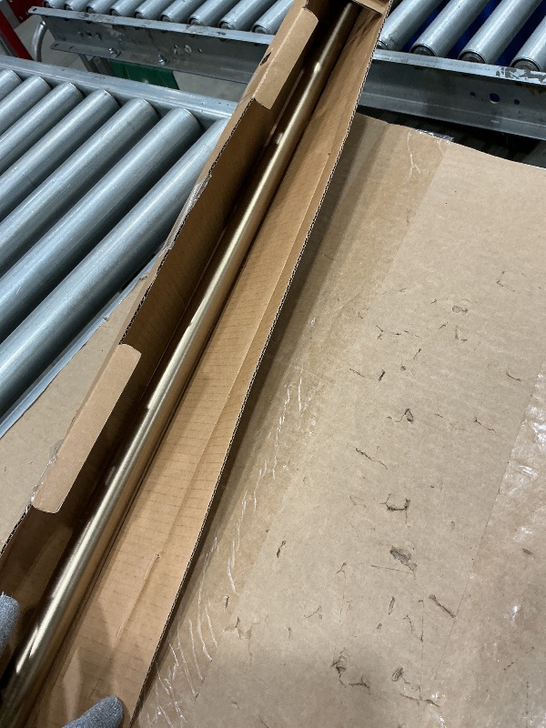 Photo 1 of **MISSING PARTS/check clerk comments**
Ivilon Drapery Window Curtain Rod - End Cap Style Design 1 Inch Pole. 48 to 86 Inch Color Warm Gold