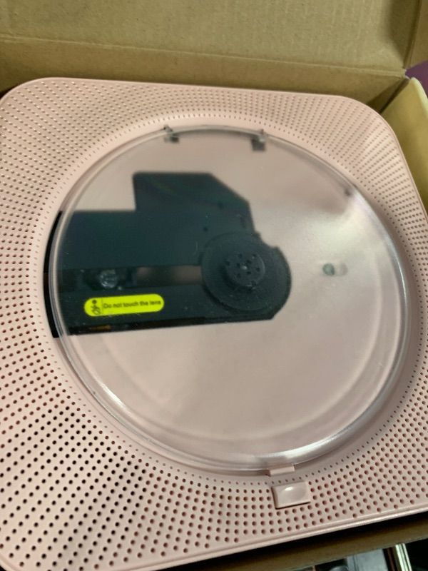 Photo 1 of ***MISSING REMOTE, SELLING FOR PARTS, FINAL SALE***CD Player Portable with Bluetooth 5.1Desktop CD Player with HiFi Sound Speakers,Remote Control,Dust Cover,LED Display,Boombox FM Radio,USB/AUX for Home (Pink)***MISSING REMOTE, SELLING FOR PARTS, FINAL SA