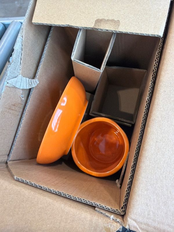 Photo 1 of *MISSING PARTS - See Clerk Notes*
Burnt Orange Bathroom Accessories Set, 3PC Ceramic Bathroom Sets Complete, Toothbrush Holders, Soap Dispenser, Soap Dish, Vibrant Bathroom Decor, Bathroom Organizer for Countertop