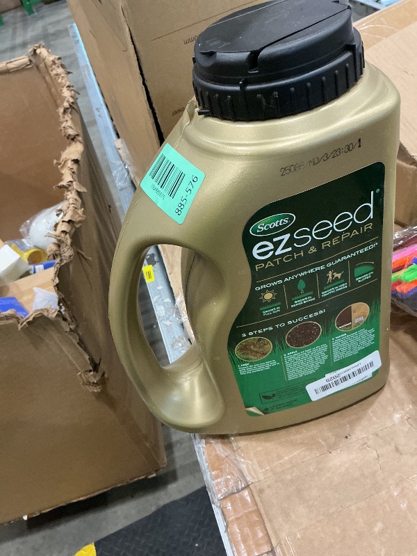 Photo 1 of **HALF** Scotts EZ Seed Patch & Repair Sun and Shade Mulch, Grass Seed, Fertilizer Combination for Bare Spots and Repair, 3.75 lb, Brown