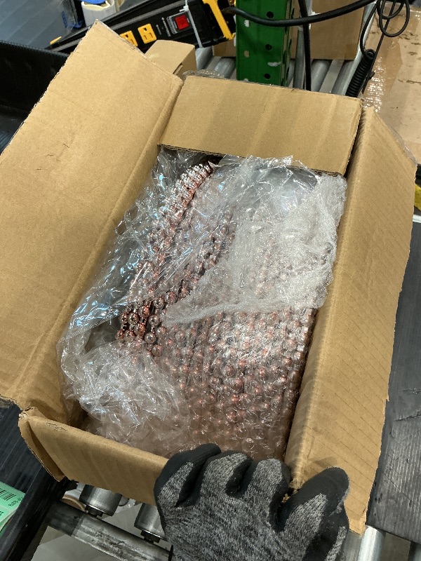 Photo 1 of **MINOR DAMAGE**
 18 PCS Clear Charger Plates with Beaded Rim 13 Inch Plastic Round Charger Plates Bulk for Dinner Home Kitchen Wedding Party Tabletop(Rose Gold)