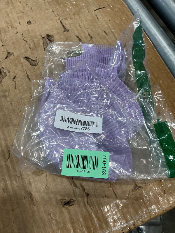 Photo 1 of **VERY SMALL***3D Colorful Pleated Large Flower Appliques Chest Flower Patches with Pin DIY for Women Dress Clothing Handmade Fabric Stickers (Purple)