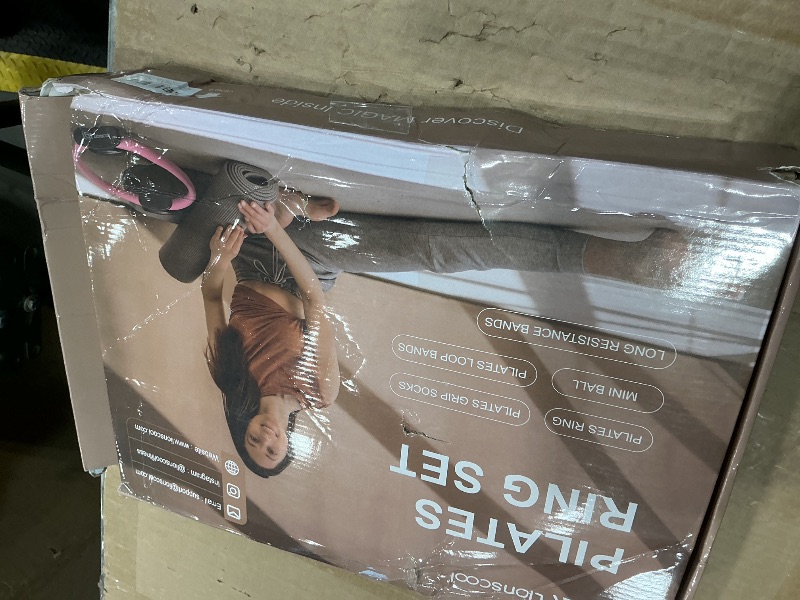 Photo 1 of *MISSING PARTS*
LIONSCOOL Pilates Ring Set – 14" Anti-Deformation Magic Circle with Padded Handles, Mini Ball, Resistance Bands, Guide & Bag (Pink Pro)