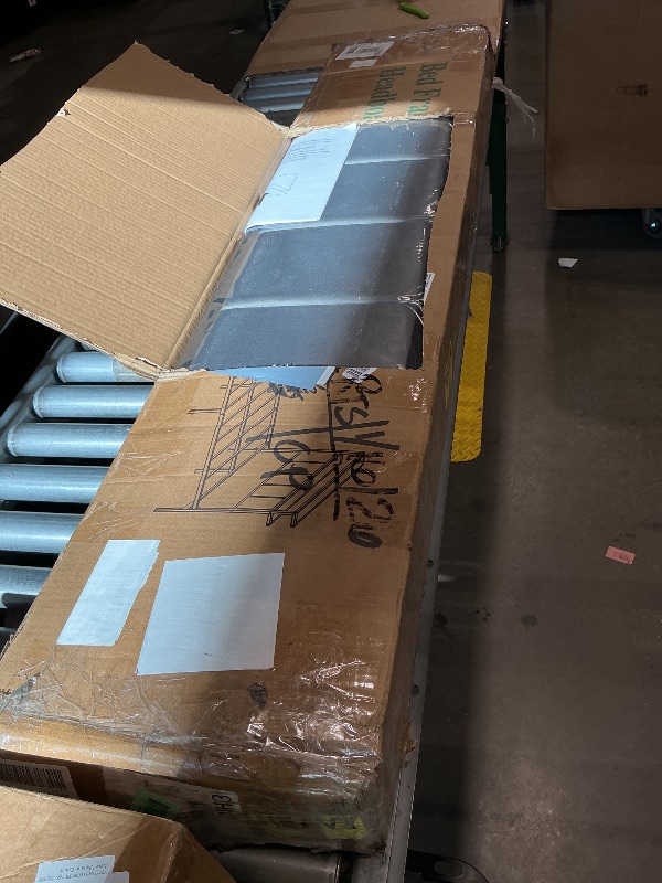 Photo 1 of *MISSING PARTS*
Liians Queen Size Bed Frame with 2-Tier Storage Shelves Headboard, Platform Bed with Charging Station, LED Lights No Box Spring Needed Noise Free