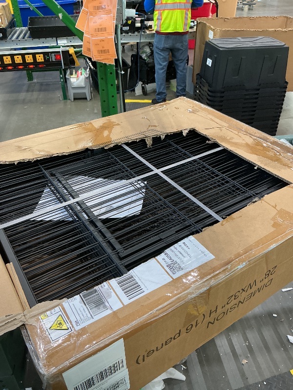 View 3 of *USED*
Dog Playpen,40 in(H) 14 Panels 2 Gate Pet Fence