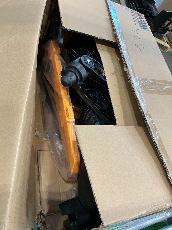 Photo 1 of *MISSING PARTS - See Clerk Notes*
Ride on Tractor with Excavator & Bulldozer, 24V Ride on Tractor Battery-Powered, Remote Control, Electric Vehicle w/Trailer, Digger, Shovel Bucket, EVA Tires, LED Lights, Music & USB, Yellow