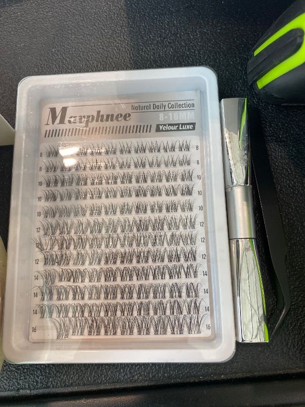 Photo 1 of ***MISSING LASHES*** Clear Band Lash Clusters Kit Natural Cluster Eyelash Extensions Kit Wispy Individual Lashes CC-Curly Cluster Lashes Venus Eyelash Clusters Lash Bond and Seal Easy DIY Lash Kit (Velure, 8-16MM)