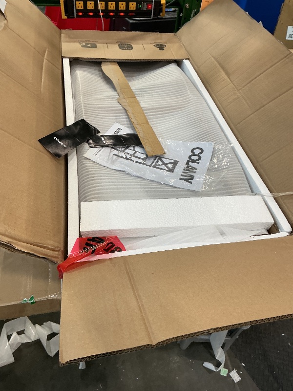 Photo 1 of *USED*
COLAMY Upholstered Counter Height Bar Stools Set of 2, Modern Kitchen Island Barstools Chairs with Cross Back and Wood Legs for Dining Room Bar, Light Brown Wash