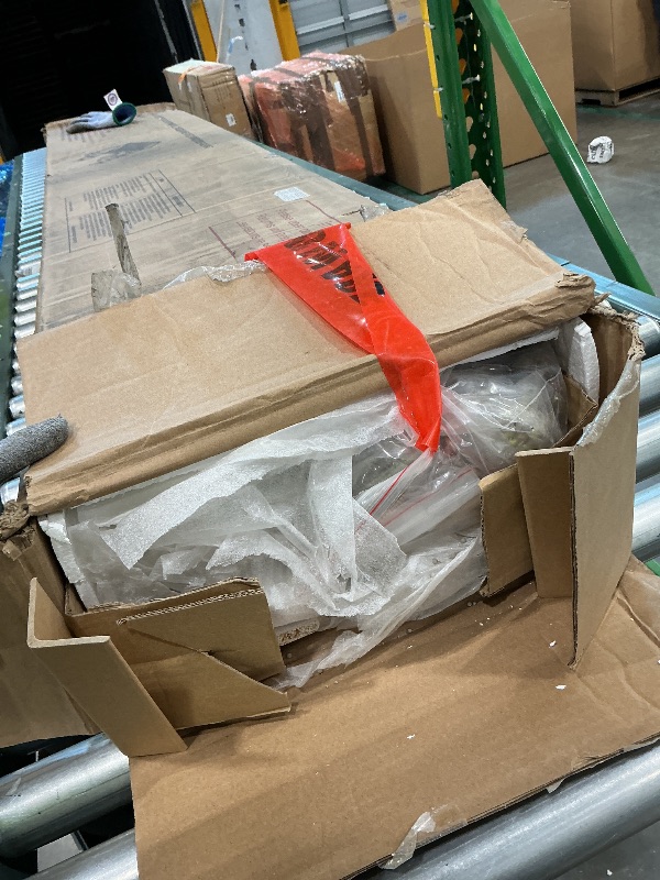 Photo 1 of ***PARTIAL SET*** Ball & Cast Twin Size Loft Bed with Full-Length Guard Rail and Storage Shelves,Wood Bedframe w/Ladder & U Shape Desk,Slat Support,Space Saving,Bedroom Furniture for Student Dorms,Studio,White