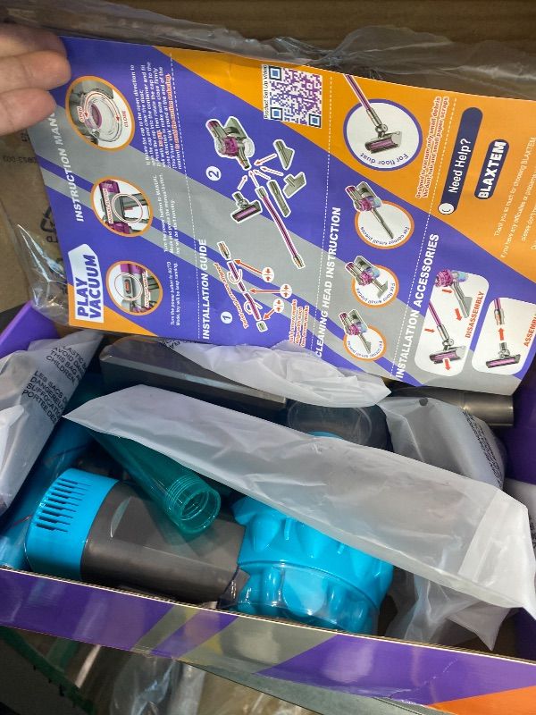 Photo 1 of *UNTESTED*
BLAXTEM 4-in-1 Kids Toy Vacuum That Works with Suction, Electric Toddler Toy Vacuum Cleaner for Children Ages 3 4 5 6+ Boys & Girls,Toddlers Toys Cleaning Set for Pretend Play (Cyan)